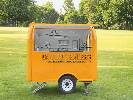 8.5FT Yellow Small Round Food Trailer Breakfast Food Trailer For Sale