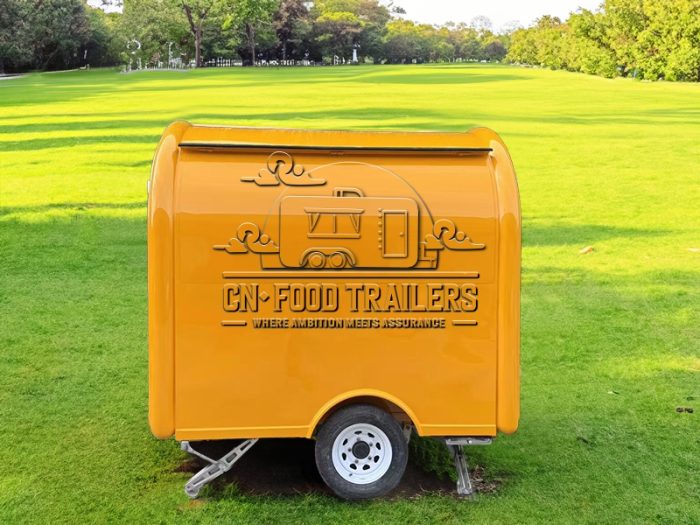 8.5FT Yellow Small Round Food Trailer Breakfast Food Trailer For Sale
