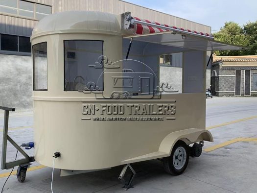 Light Yellow Horse Food Trailer for Coffee Food Trailer for Sale