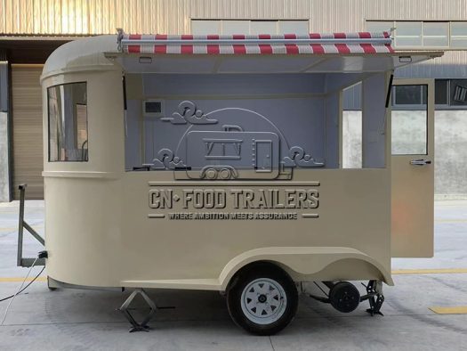 Light Yellow Horse Food Trailer for Coffee Food Trailer for Sale