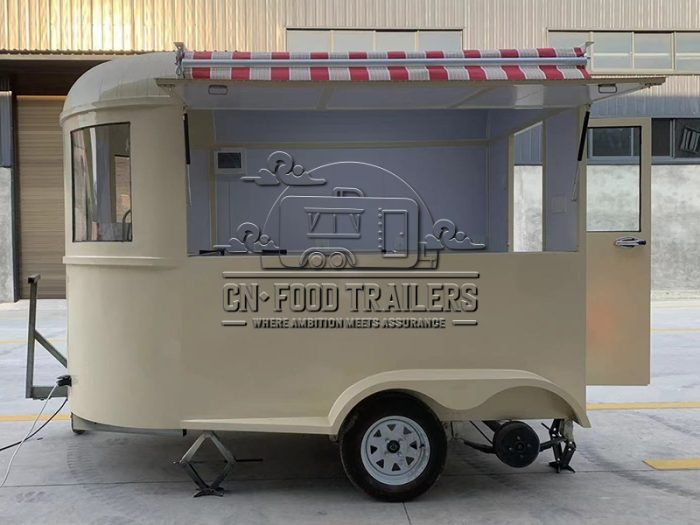 Light Yellow Horse Food Trailer for Coffee Food Trailer for Sale