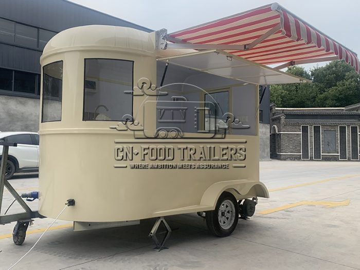 Light Yellow Horse Food Trailer for Coffee Food Trailer for Sale