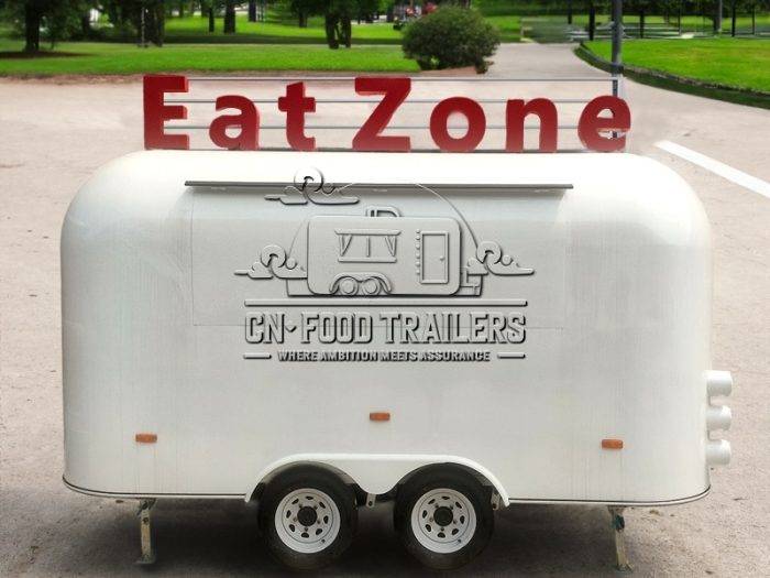 Milky White Airstream Food Trailer