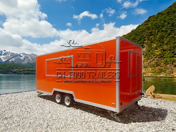 Red Square Food Trailer | Customizable BBQ, Pizza Food Truck with Full Kitchen - Image 3