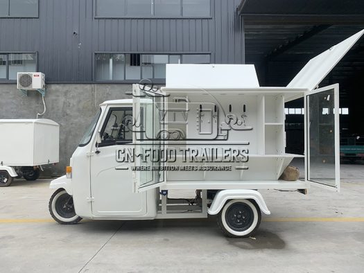 White Piaggio APE Food Truck Beer Food Truck for Sale