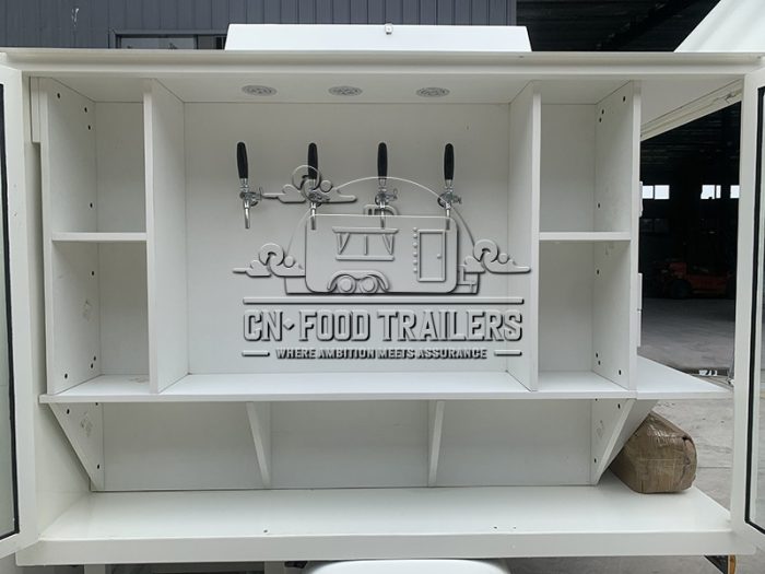 White Piaggio APE Food Truck Beer Food Truck for Sale