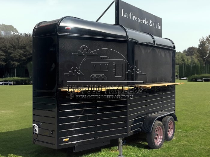11.5FT Black Horse Food Trailer for Creperie and Cafe