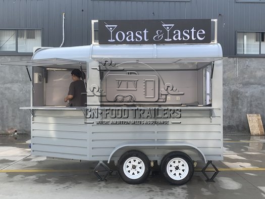 11.5FT Dark Grey Horse Food Trailer for Bar