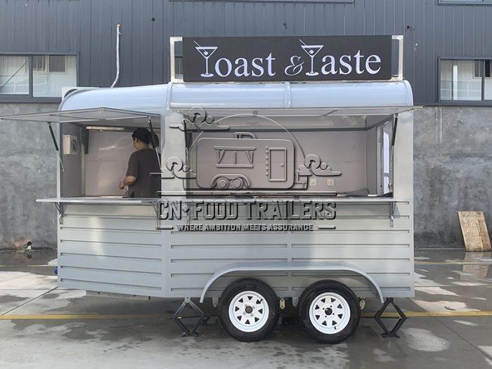 11.5FT Dark Grey Horse Food Trailer for Bar
