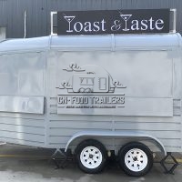 11.5FT Dark Grey Horse Food Trailer for Bar