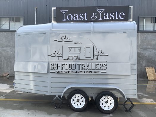 11.5FT Dark Grey Horse Food Trailer for Bar