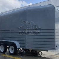 11.5FT Dark Grey Horse Food Trailer for Bar