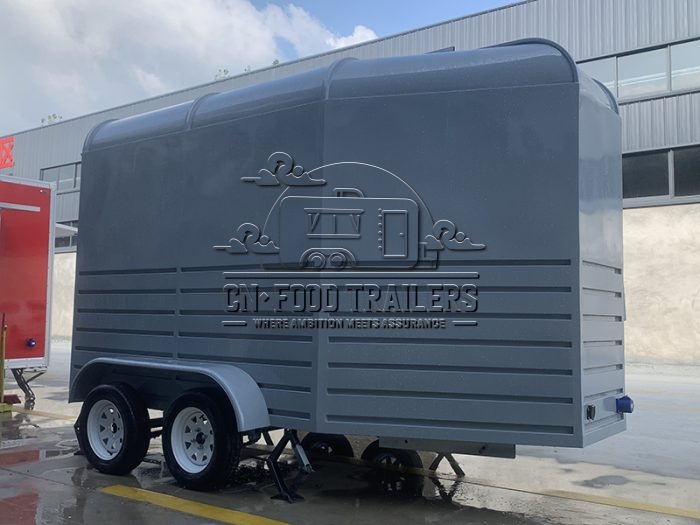 11.5FT Dark Grey Horse Food Trailer for Bar