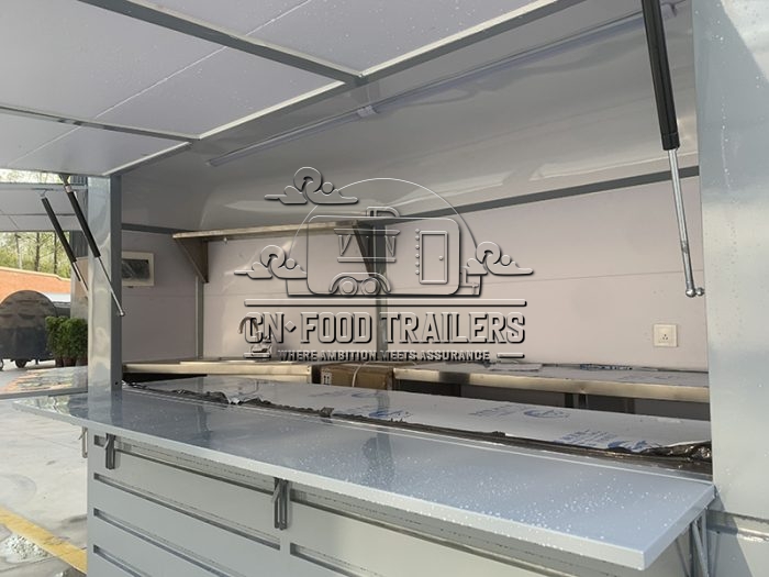 11.5FT Dark Grey Horse Food Trailer for Bar