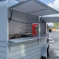 11.5FT Dark Grey Horse Food Trailer for Bar