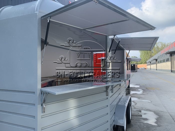 11.5FT Dark Grey Horse Food Trailer for Bar