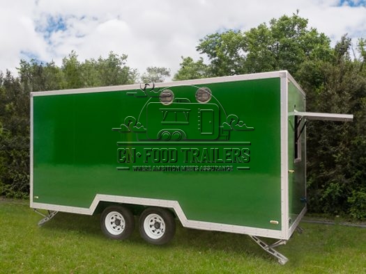 13FT Green Square Food Trailer Taco Food Trailer for Sale