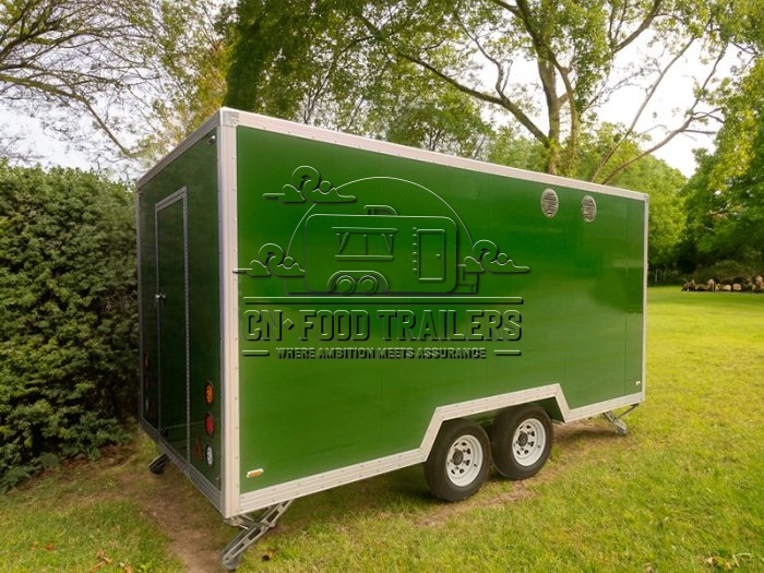 13FT Green Square Food Trailer Taco Food Trailer for Sale