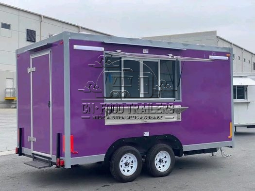 13FT Purple Square Food Trailer