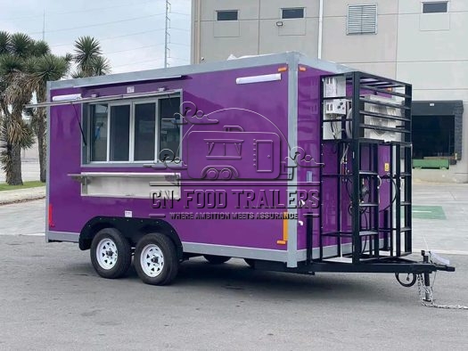 13FT Purple Square Food Trailer
