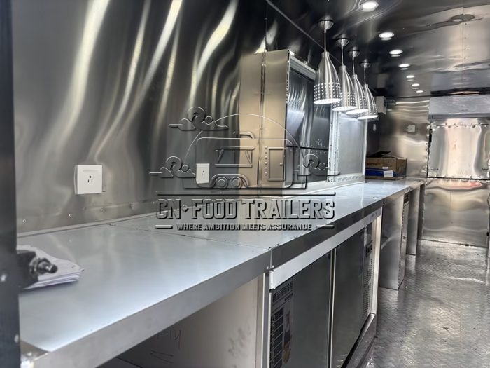 15FT Black Square Food Trailer for Street Food, Pop-up Catering, Event Catering
