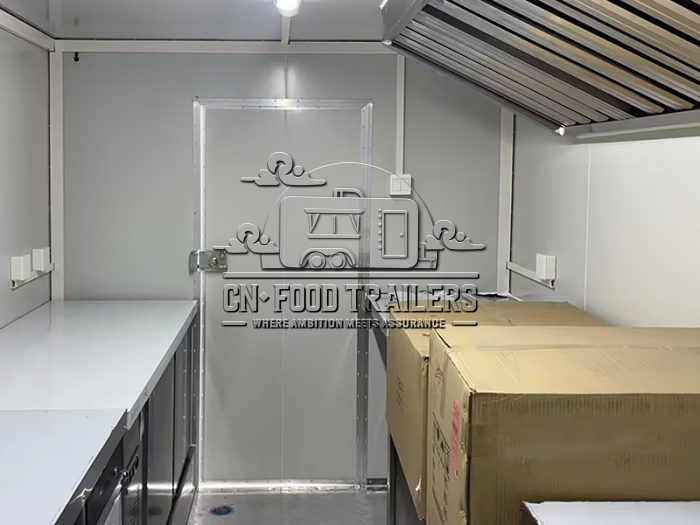 15FT Green Sticker Square Food Trailer for Hamburger