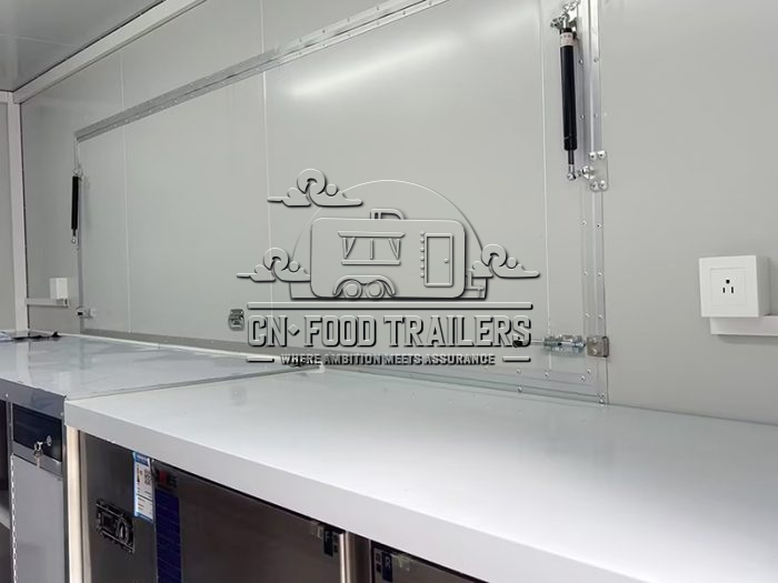 15FT Green Sticker Square Food Trailer for Hamburger