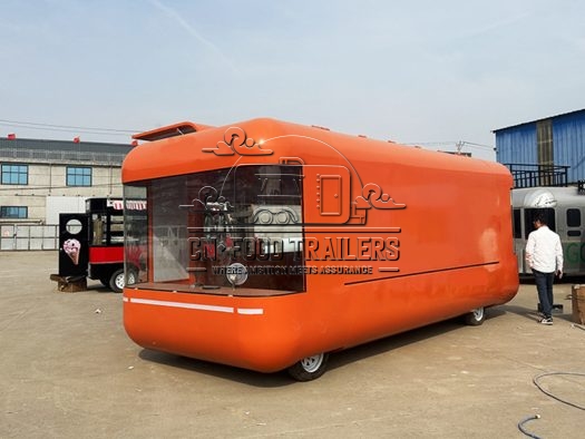 16.5FT Orange Flying Wing Cloud Warehouse Food Trailer