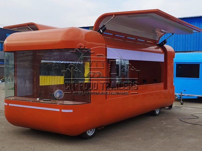 16.5FT Orange Flying Wing Cloud Warehouse Food Trailer