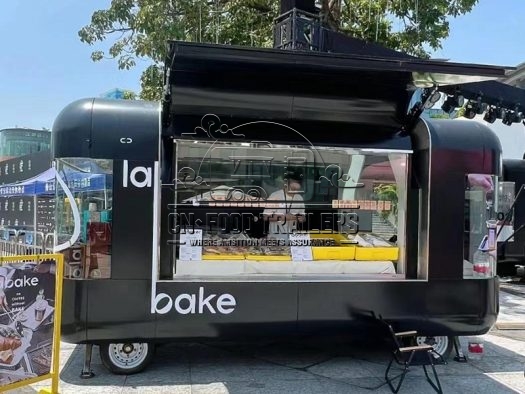 16.5ft Black Flying Wing Cloud Warehouse Food Trailer for Baked Bread and Cakes