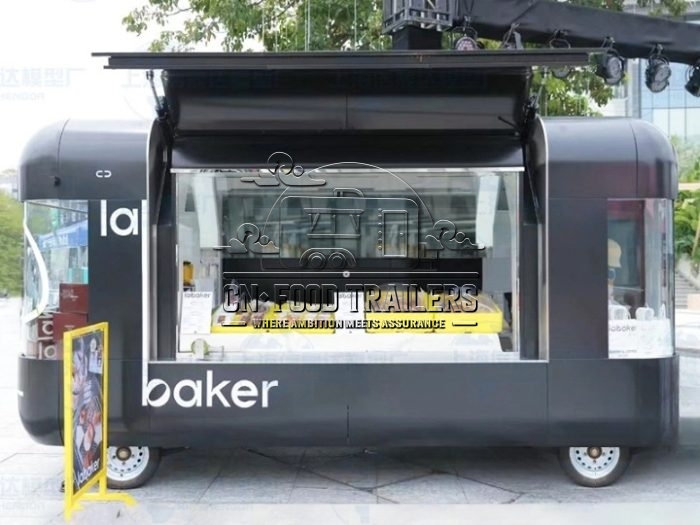 16.5ft Black Flying Wing Cloud Warehouse Food Trailer for Baked Bread and Cakes