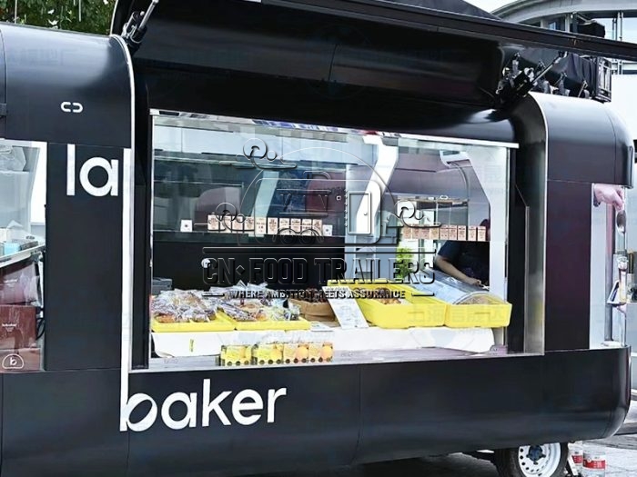 16.5ft Black Flying Wing Cloud Warehouse Food Trailer for Baked Bread and Cakes