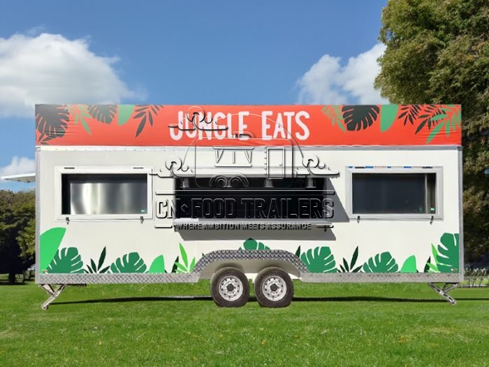 18FT Full Car Sticker Square Food Trailer