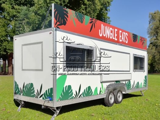 18FT Full Car Sticker Square Food Trailer