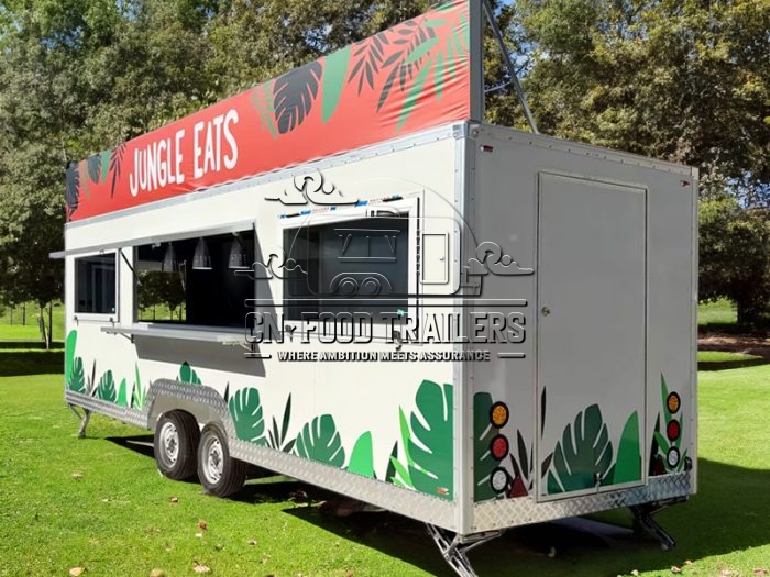 18FT Full Car Sticker Square Food Trailer