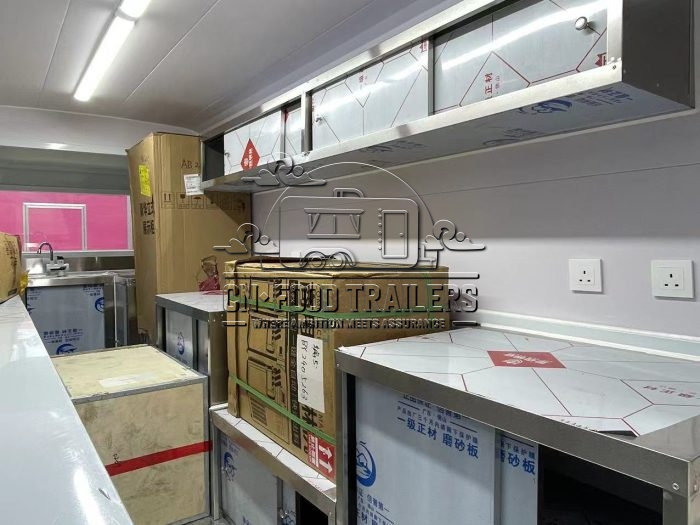 Gray and White Electric Food Truck