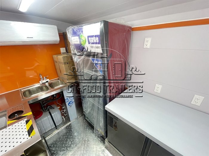 Orange Electric Food Trailer