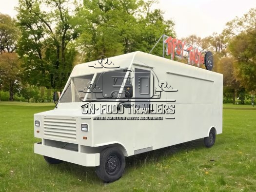 White Electric Food Trailer