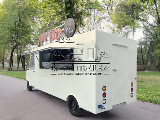 White Electric Food Trailer