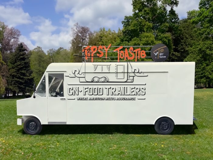 White Electric Food Trailer