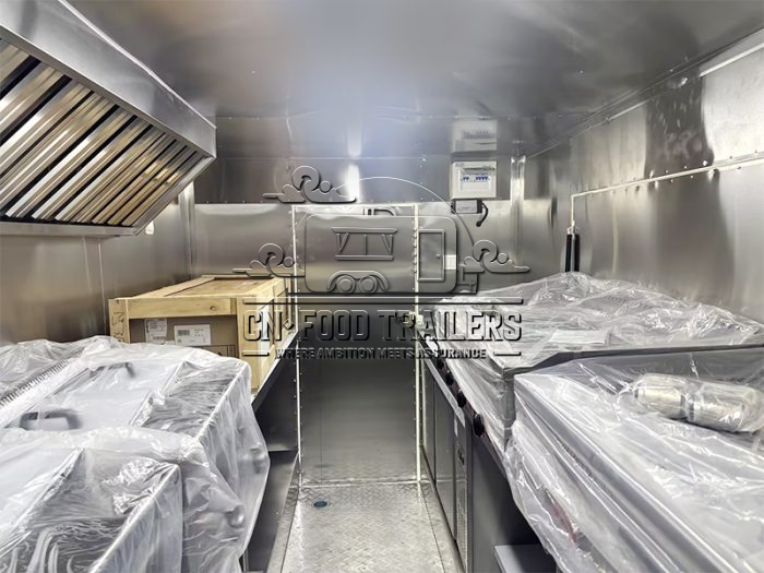 White Electric Food Trailer