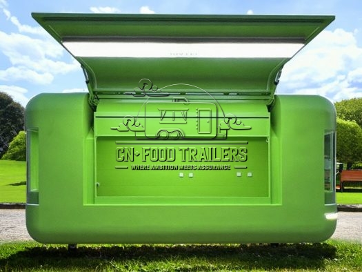 16.5FT Green Flying Wing Cloud Warehouse Food Trailer