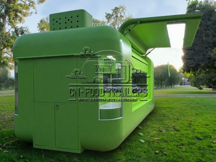 16.5FT Green Flying Wing Cloud Warehouse Food Trailer