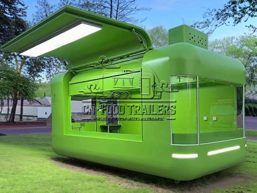 16.5FT Green Flying Wing Cloud Warehouse Food Trailer