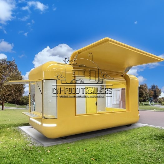 16.5FT Yellow Flying Wing Cloud Warehouse Food Trailer