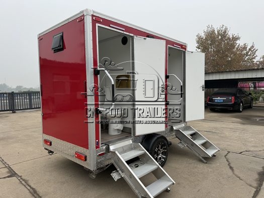 2-Station Toilet Trailer Luxury Restroom Trailer for Commercial Bathrooms
