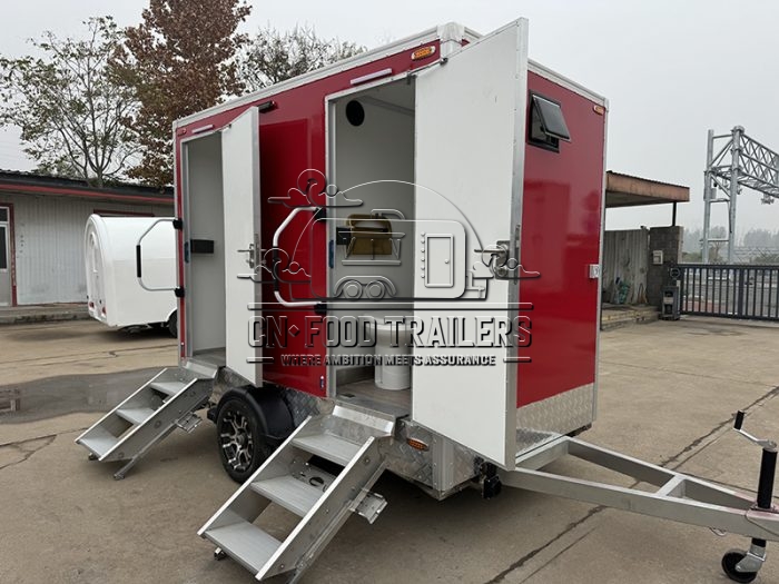 2-Station Toilet Trailer Luxury Restroom Trailer for Commercial Bathrooms
