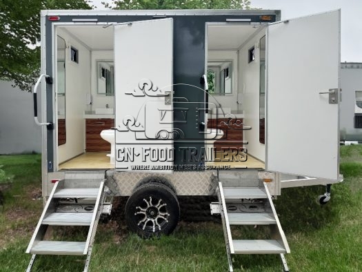 2 Toilet Trailer Portable Restroom Trailer Mobile Bathroom Trailer for Adults
