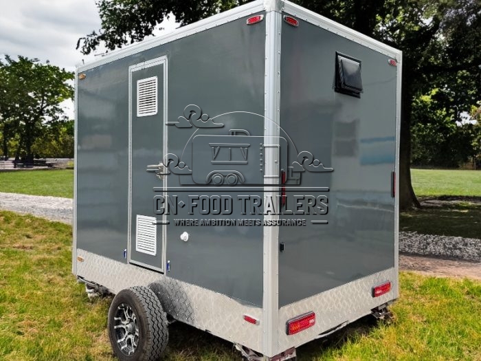 2 Toilet Trailer Portable Restroom Trailer Mobile Bathroom Trailer for Adults