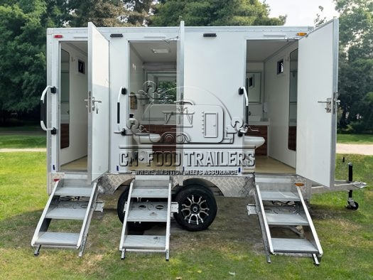 3 Station Toilet Trailer Portable Restroom Trailer for Mobile Bathroom & Camping